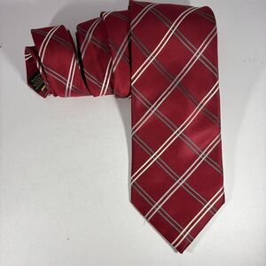 Donald J Trump Red Striped Power Tie Luxury Silk Signature Collection‎ Handmade